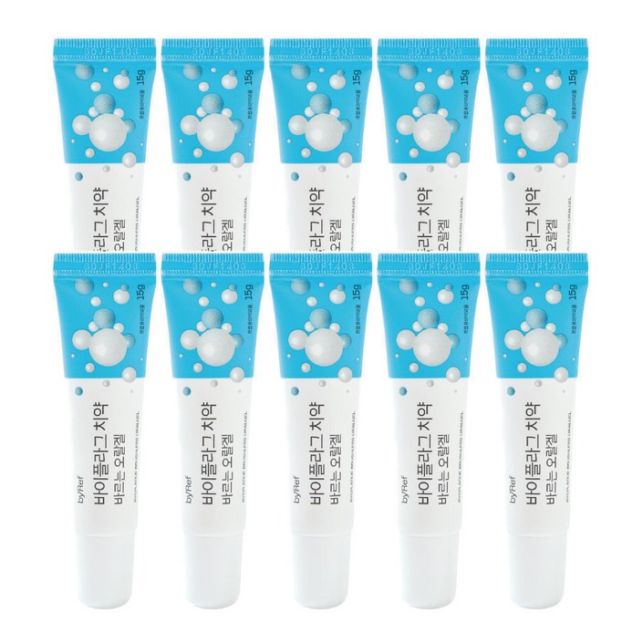 바이레프 바이플라그 치약 바르는 오랄겔 설채현, 10개, 15g