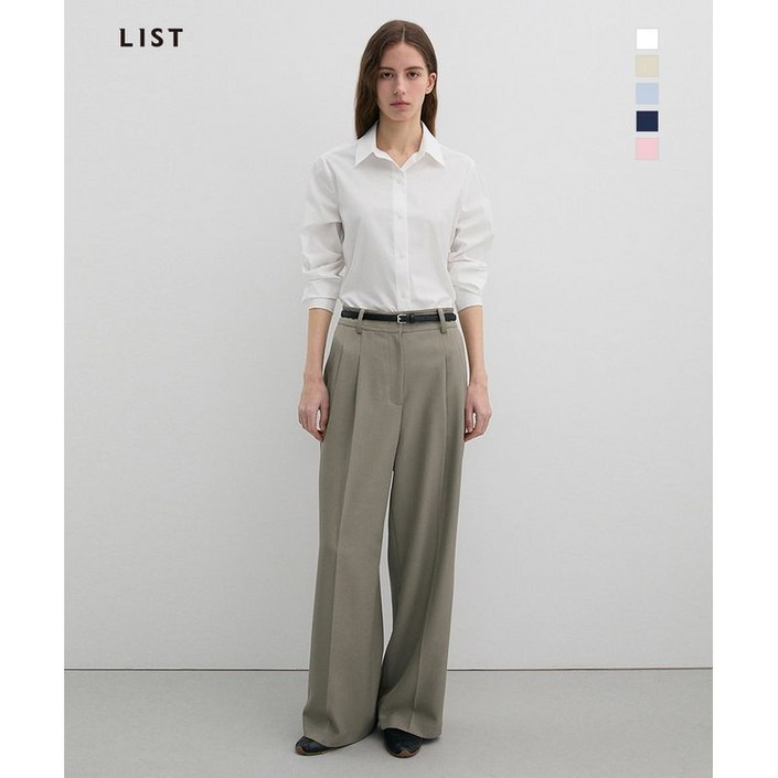 리스트 코튼 베이직 솔리드 셔츠 TWWSTP52030