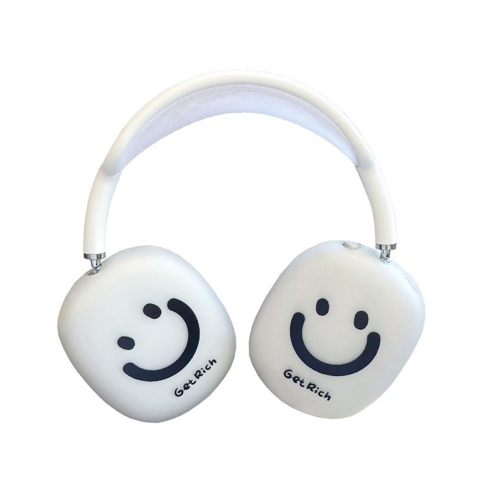 웃는 얼굴 에어팟매스맥스 케이스 투명 커버, 에어팟매스 1/2 세대 공용