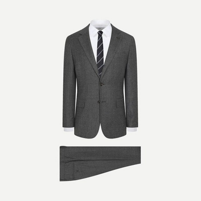 본 하운드투스 멜란지 울 수트 그레이 BNEWJA058GYBNEWPA158GY
