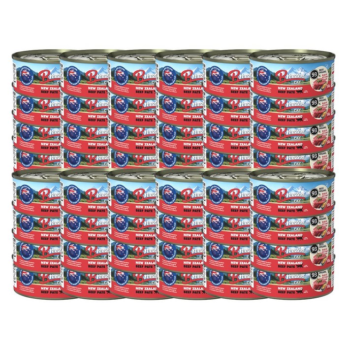 브리젠 뉴질랜드 파테 비프소고기 고양이 주식캔 습식 사료 48캔, 48개, 80g, 소