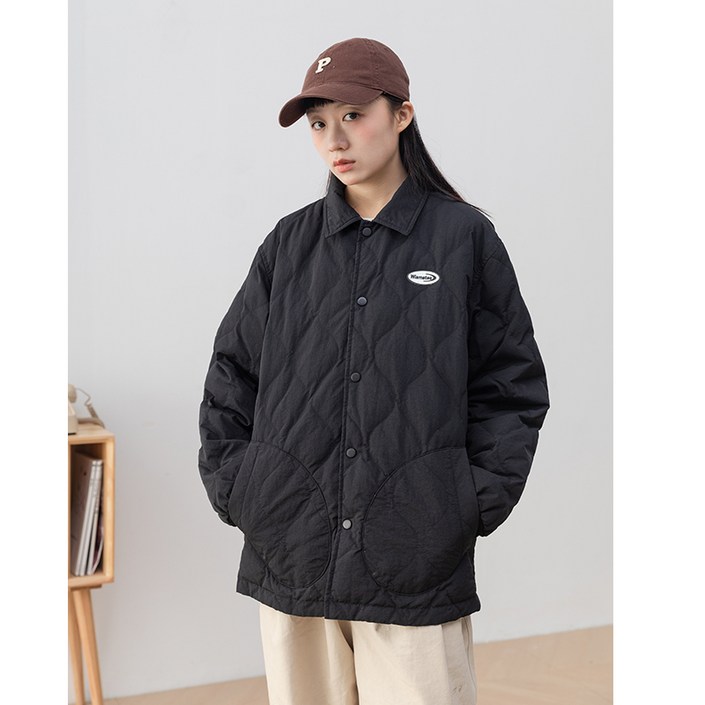 일본 중립 거리 느슨한 조명 다운 재킷2021새로운 커플 디자인 센스 남성과 여성의 코트