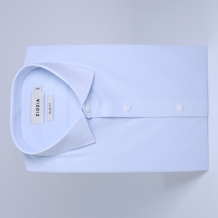백화점 상품 지오지아 남성 와이셔츠 화이트 블루 슬림핏 스판 IV1107