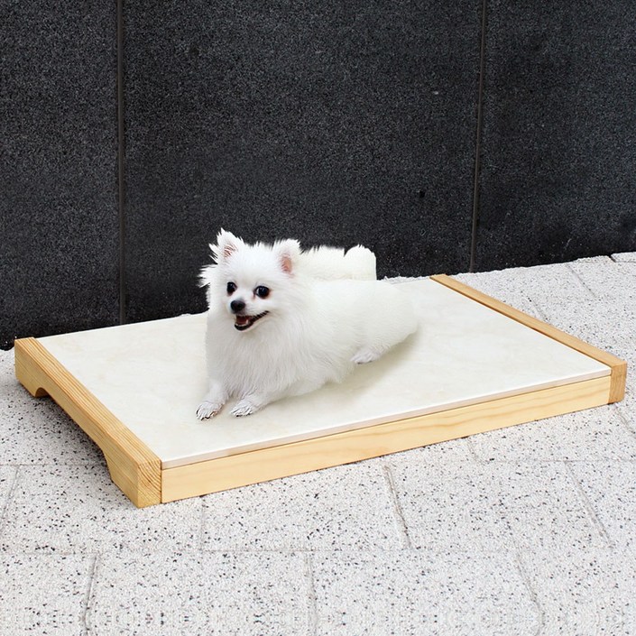 엔터펫 원목 대리석 애견 강아지 고양이 쿨매트, 세라믹대리석원목쿨매트, 1개