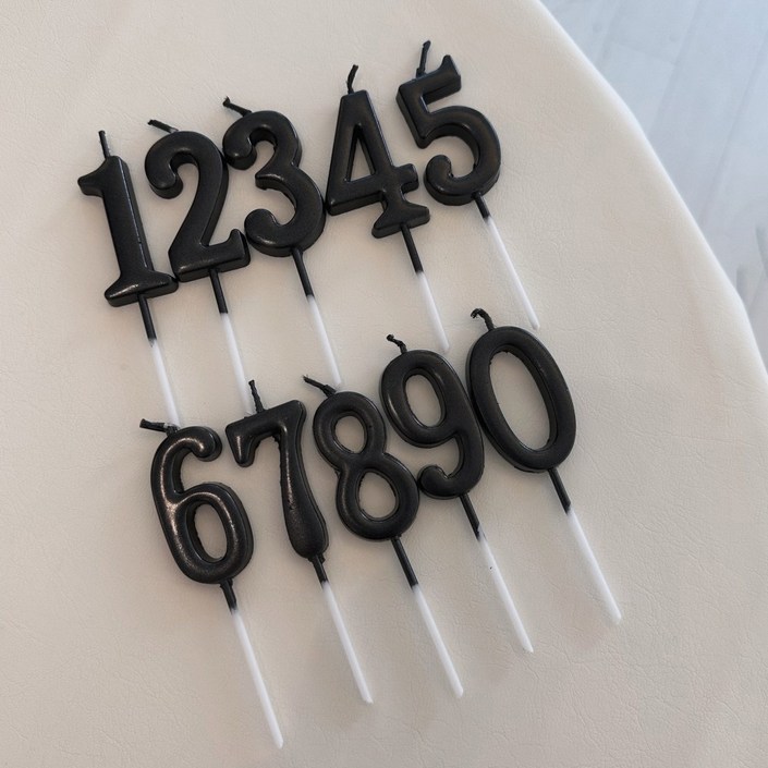 기억의소품 블랙 숫자초 올넘버 세트