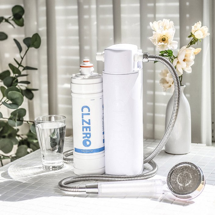 씨엘제로 샤워필터 녹물필터 샤워기 세면대 세탁기 주방 수전 대용량 샤워기 필터 CZ5, 세탁기용냉수, 1세트