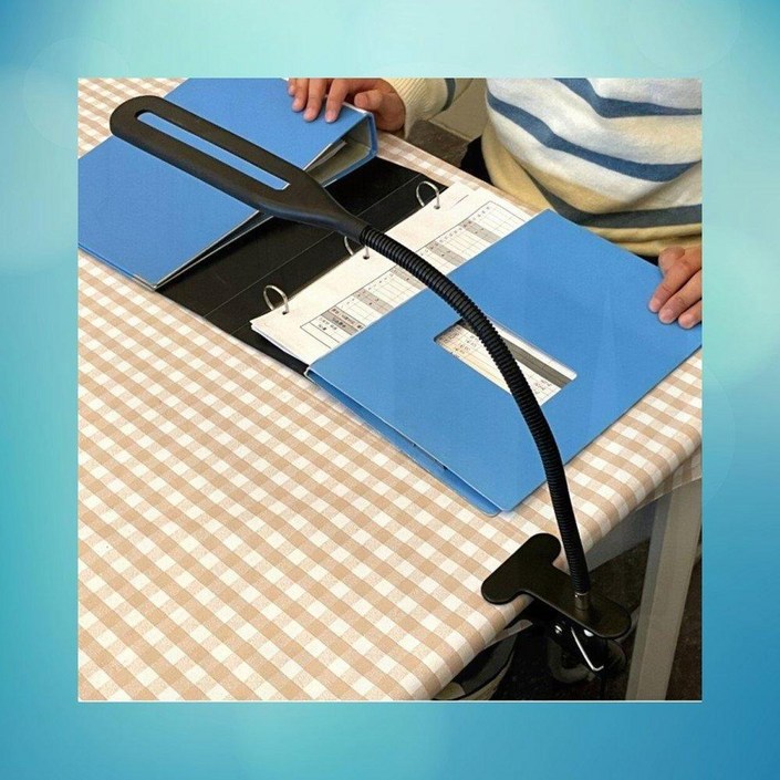 USB 집게형 독서등 스탠드 블랙 학습용 책상 조명 눈보호