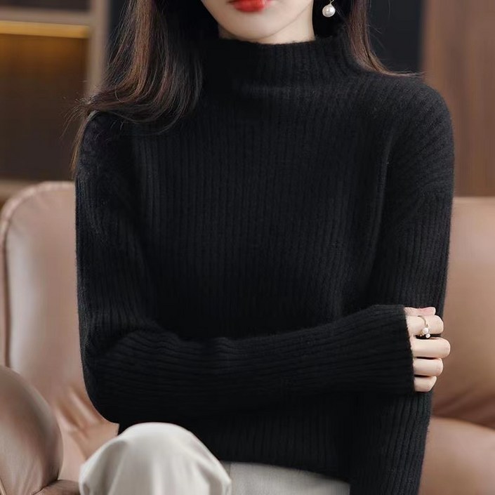 비소프 여성 반목 터틀넥 도톰 니트