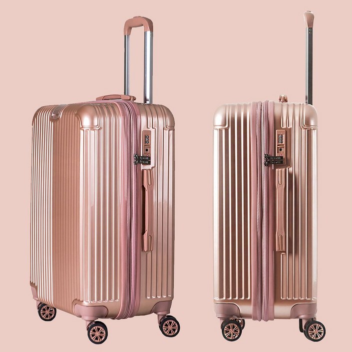 [3년무상AS] 다이아 샤인메탈 확장형지퍼 TSA자물쇠 PC캐리어 20인치 24인치 28인치 여행가방