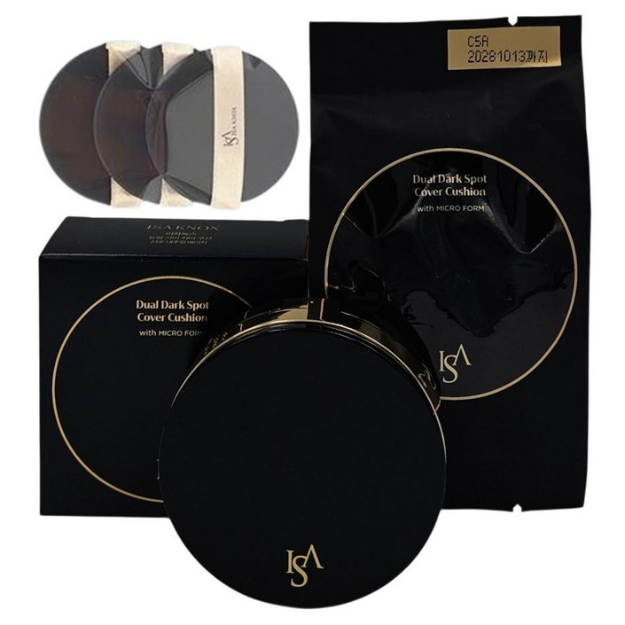 이자녹스 듀얼 기미 커버 쿠션 본품 15g  리필 15g 세트, 21호 본품 1개  리필 1개  퍼프 3매, 1개