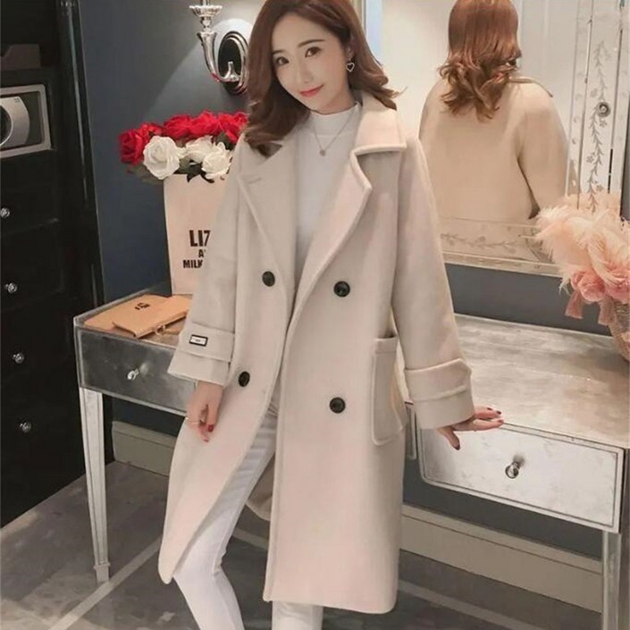 초봄  여성코트  모직코트  롱코트  여성자켓  아우터  WT24102299 59