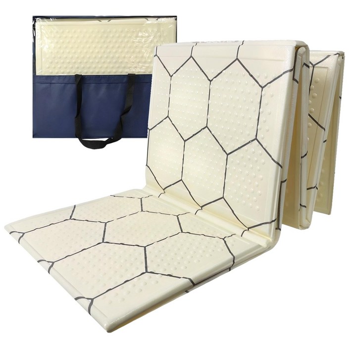 힐링캠프 3단 캠핑매트고급가방, 화이트