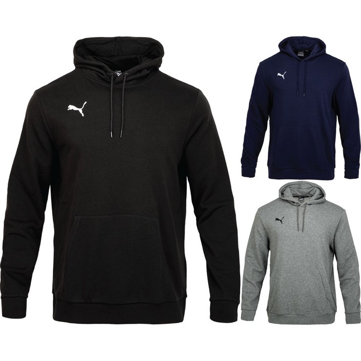 푸마 팀골 23 캐쥬얼 후디 후드티 봄 가을 루즈핏 에센셜 스몰로고 후드 티셔츠 남성용 기모없음 매장 정품 블랙 네이비 그레이