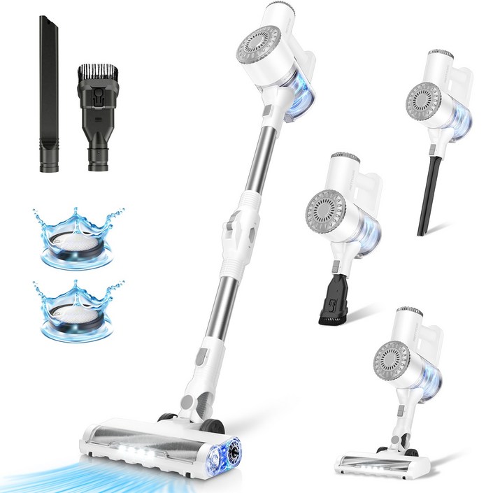 2025년형 프리티케어 무선 청소기 핸디 청소기 W400 하얀색