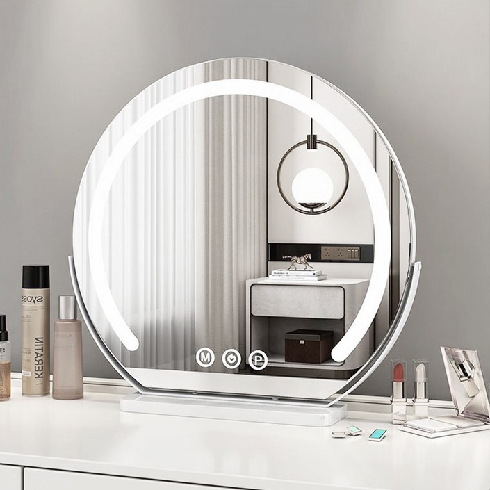 홈비 LED 원형 화장대 탁상 화장 거울