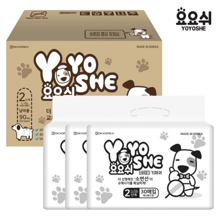 요요쉬 애견 기저귀 남아용 30p