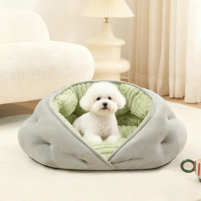 Tinduo 반밀폐 반려동물 쿠션하우스반려동물 사계소파 방석, 1개, 그레이