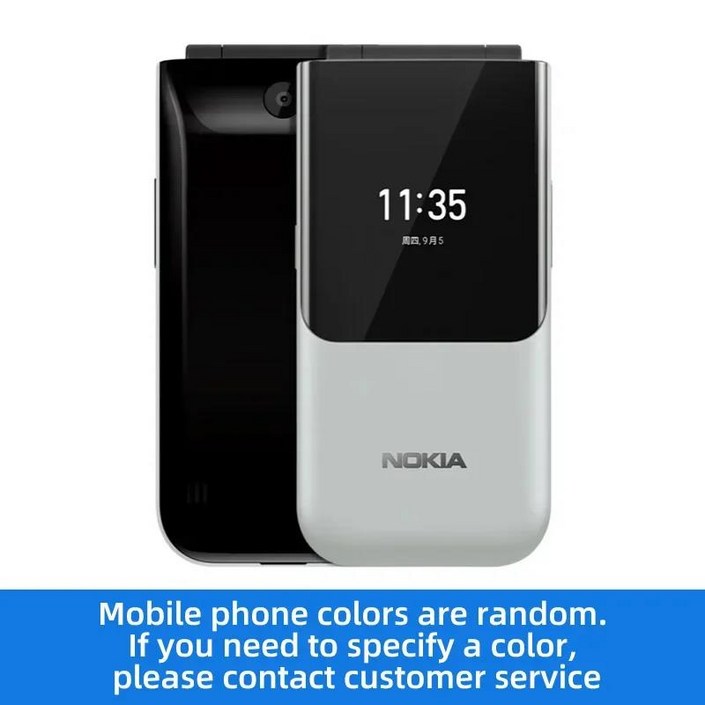 Nokia 2720 4G 전화 CPU Qualcomm Snapdragon 205 배터리 용량 1500mAh 잠금 해제 중고 전화