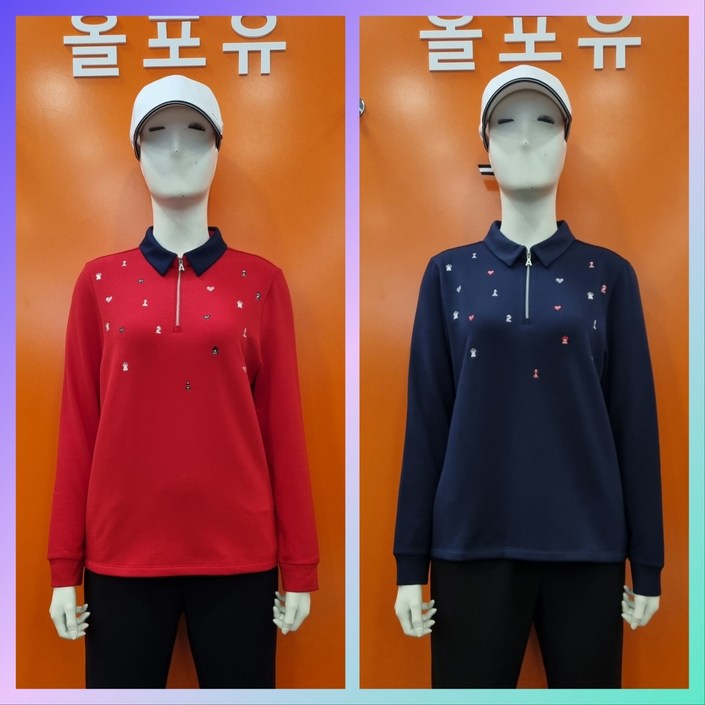 올포유 따뜻하고 예쁜 디자인 여성 자수포인트 제에리 티셔츠 WTYM9271500915