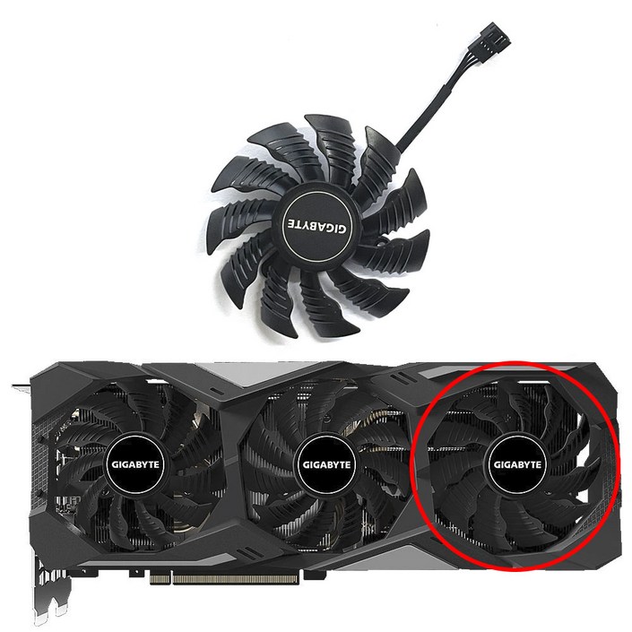 GIGABYTE 지포스 RTX 2070  그래픽 냉각 팬용 GPU 쿨러 T128015SU PLA09215S12H