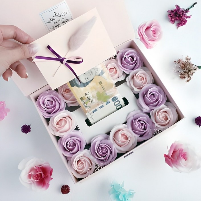 라알레그리아 프리저브드 비누꽃 반전 용돈박스