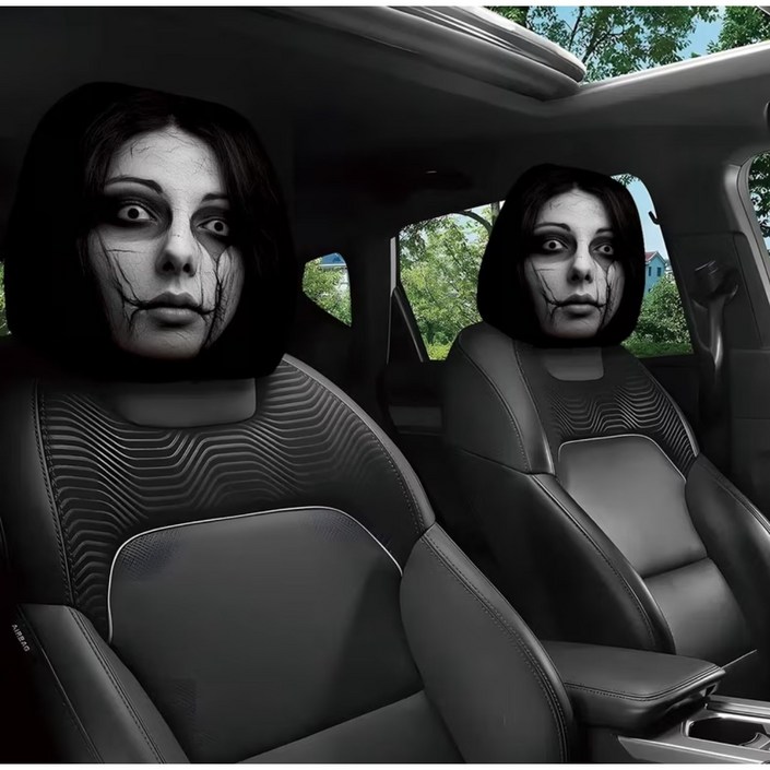 2P 리얼리티 차량용 헤드레스트 커버 도둑 방지 의자 헤드 커버 의자헤드커버 헤드 보호 의자 커버 컴퓨터 의자