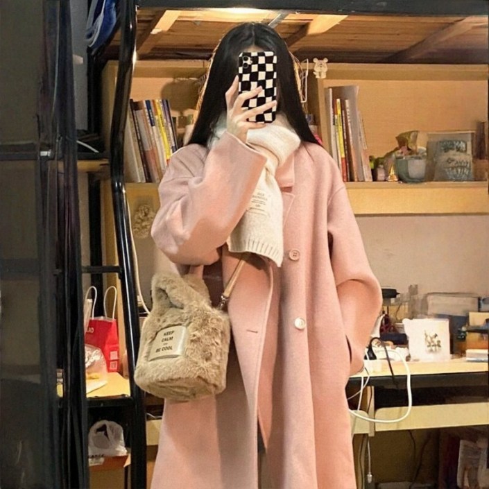 SunburstWonder 여성 가을 겨울 코트 하프기장 루즈핏 두꺼운 방한용 보온