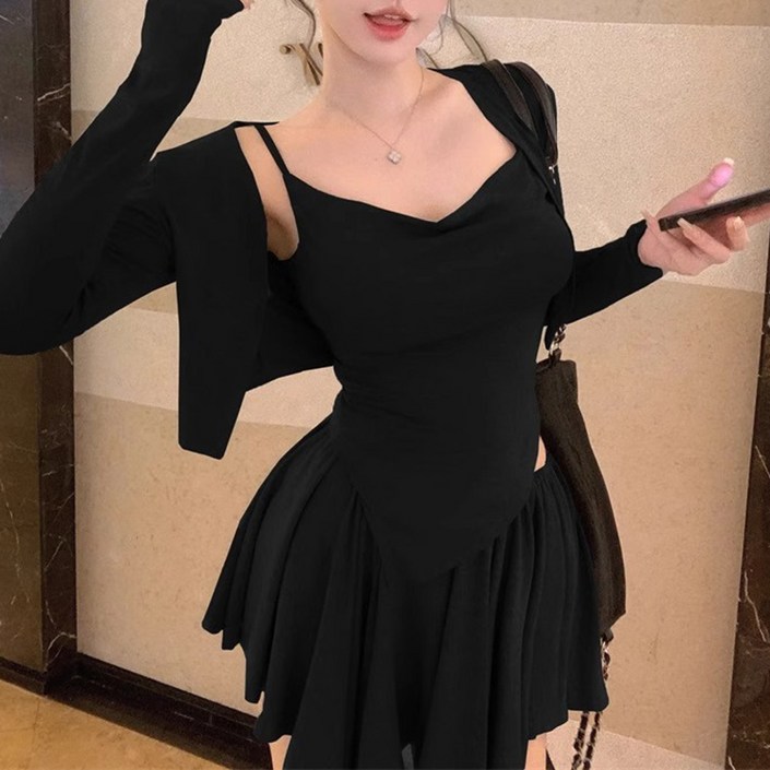 글램디브 루이핀 나시 가디건 스커트 세트 AA2845