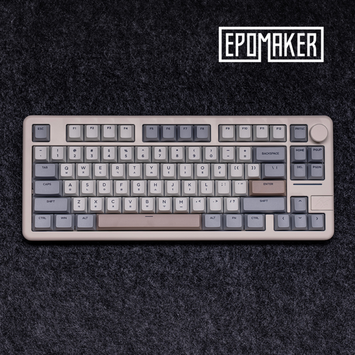 EPOMAKER GALAXY70 75배열 한글버전 알루미늄 유무선 기계식 키보드, 제조사축, 지브라 스위치, 그레이