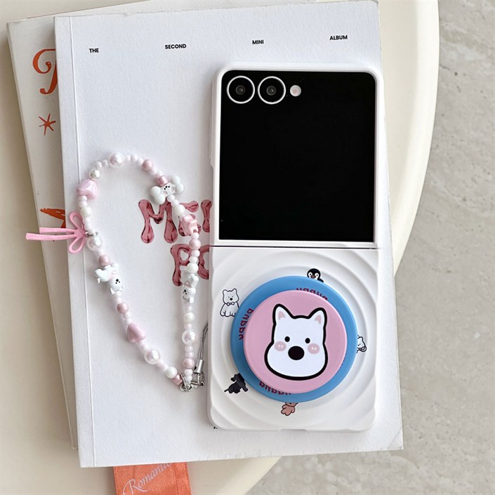 흰강아지 스마트톡 맥세이프 호환 스트랩 갤럭시 Z플립7 Z플립6 Z플립5 Z플립4 Z플립3 케이스 ZFA1709