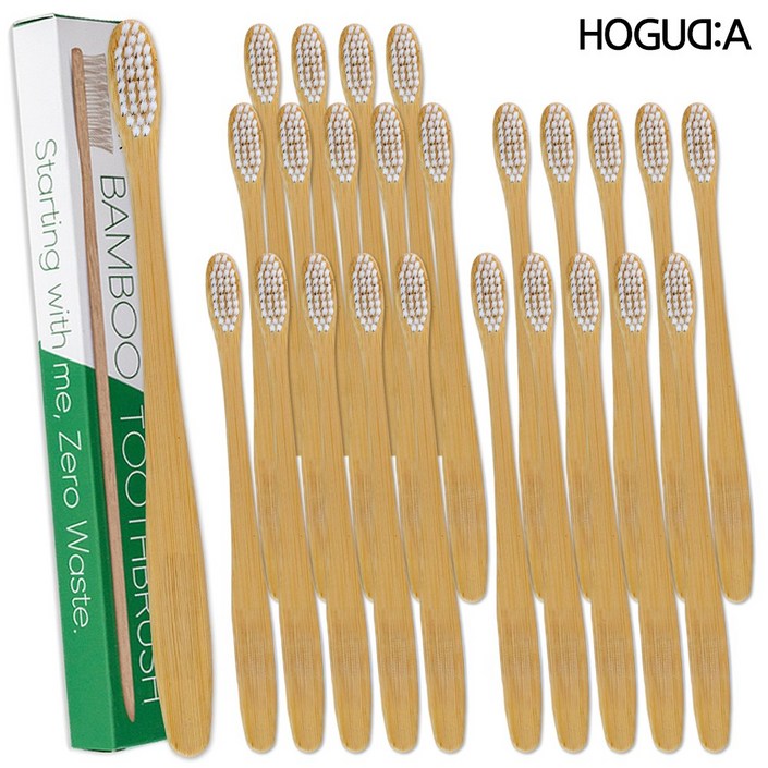 호구다 제로웨이스트 대나무 칫솔, 25개, 1개입