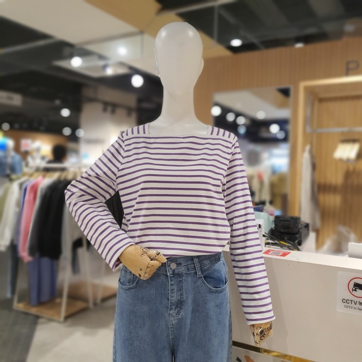 플라스틱아일랜드스트라이프 티셔츠 CL266P1