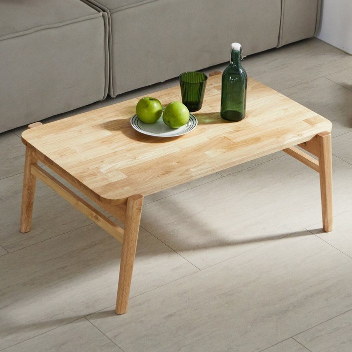 우디홈 일립 원목 접이식 좌식 테이블 거실 소파