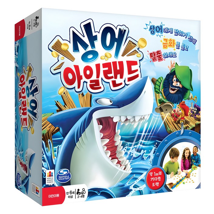 코리아보드게임즈 상어 아일랜드 보드게임, 혼합색상, 1개