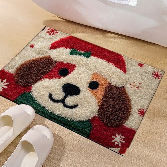 락톡마켓 크리스마스 애니멀 5종 발매트 빨아쓰는 욕실 미끄럼방지 욕실매트