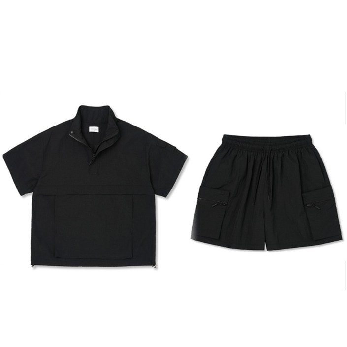 피핀 남녀공용 아노락 터틀넥 매쉬 카고 셋업 CSOs0111