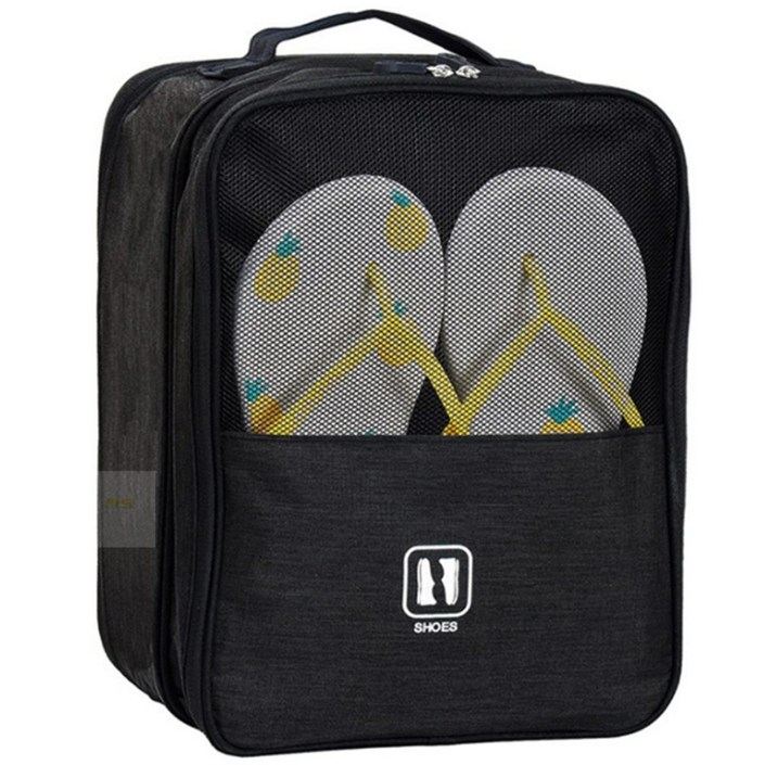 룰루랄라2025 양면 슈즈백 블랙 여행용신발케이스