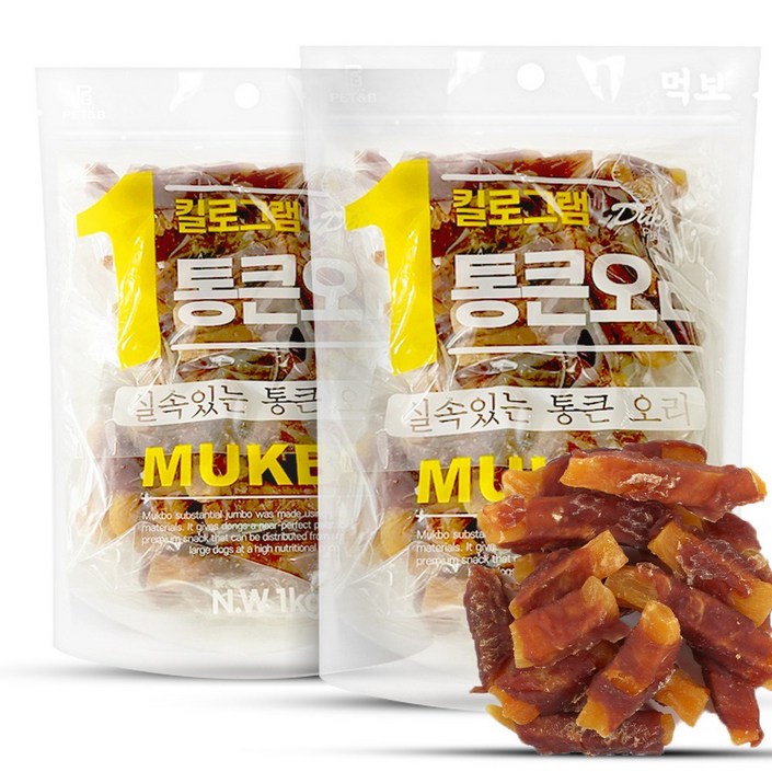 먹보 강아지 대용량 실속 상품 치킨 오리 육포 간식, 2개, 1kg, 오리 고구마 먹보 강아지 대용량 실속 상품 치킨 오리 육포 간식, 2개, 1kg, 오리 고구마
