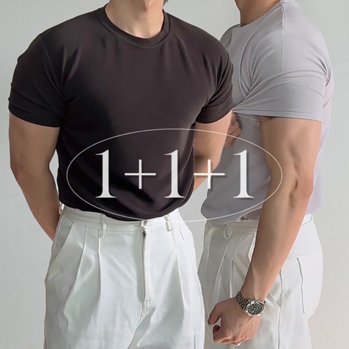 111 머슬핏 반팔 쿨 티셔츠 쿨링 여름 머슬티