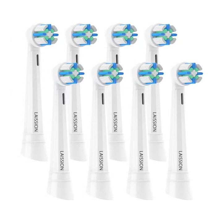 Laission 오랄비 iO 시리즈 호환 교체용 칫솔모 입 / 특허 기술 / 프리미엄 초미세모 / 경제적인 대용량 패키지, 8개, white, SJ157-75