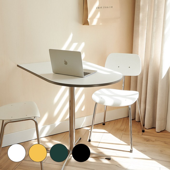 포스트모던 루이 미드센츄리 식탁 반원 테이블, 모던블랙+실버