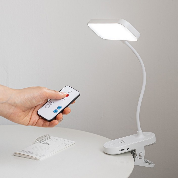 킨하우스 LED 집게 스탠드+리모컨,스퀘어