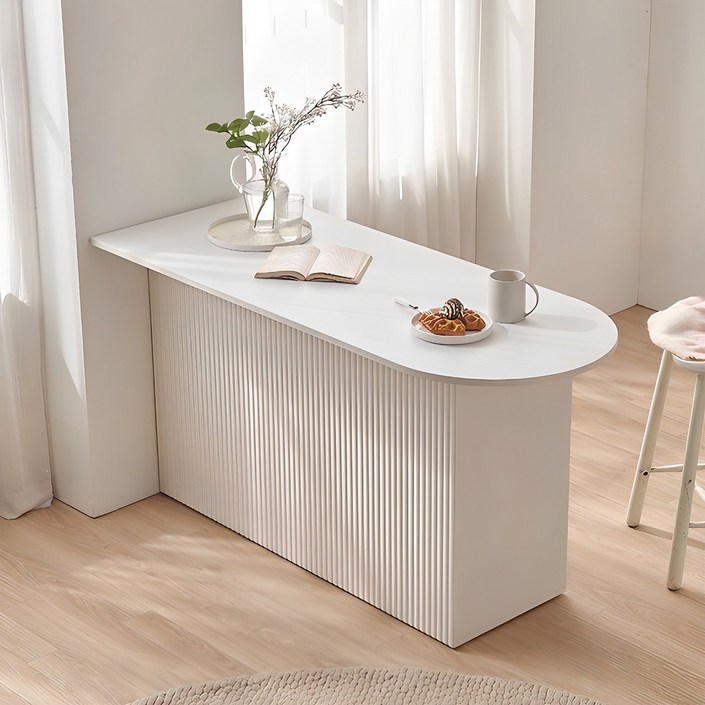 즉시할인할인쿠폰스칸디아플로리 11001500 템바보드 홈바 테이블 아일랜드 식탁, 화이트