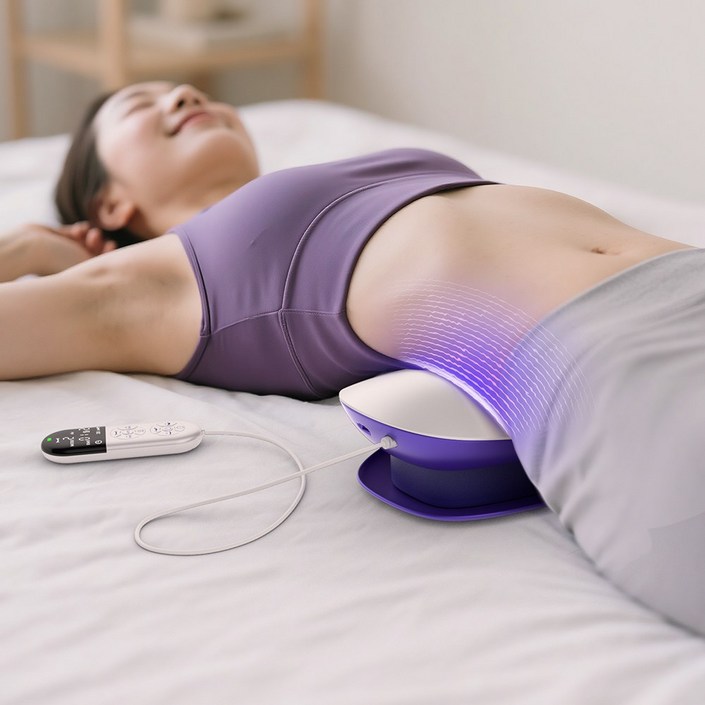 파라이프 허리 마사지기 저주파 EMS 안마기 온열 찜질 스트레칭, 화이트, PLHDLT010A