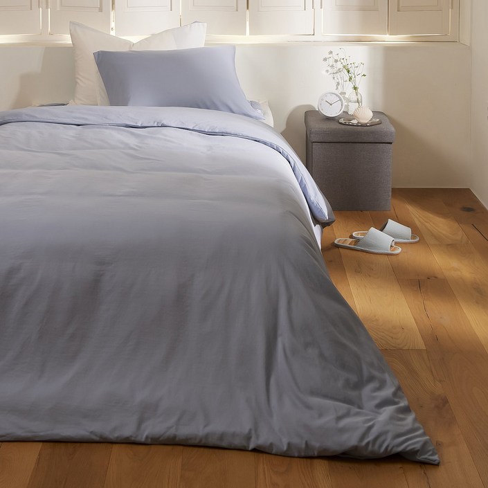 JAJU자주 항균 모달 진드기 방지 이불커버SS블루