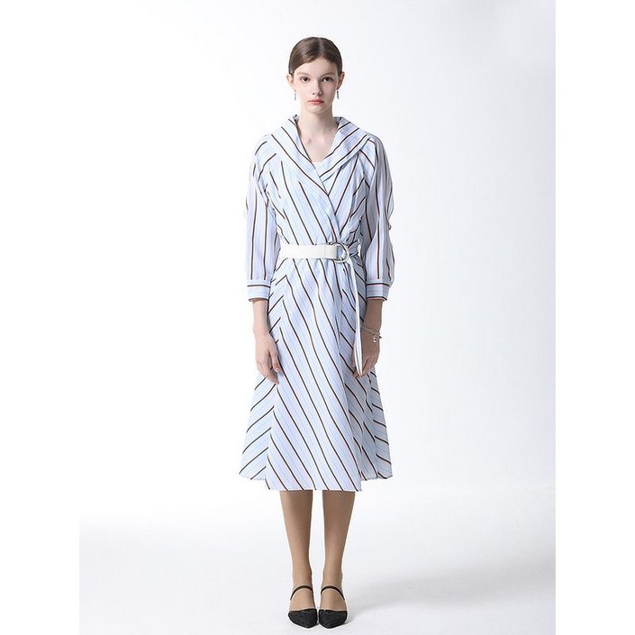 이앤씨 마일드 스트라이프 원피스 택가격 469000원