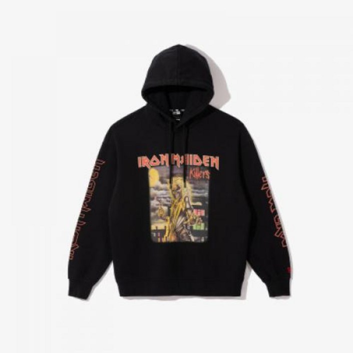 엔터식스뉴에라 기모O 아이언 메이든 후드 블랙14111532