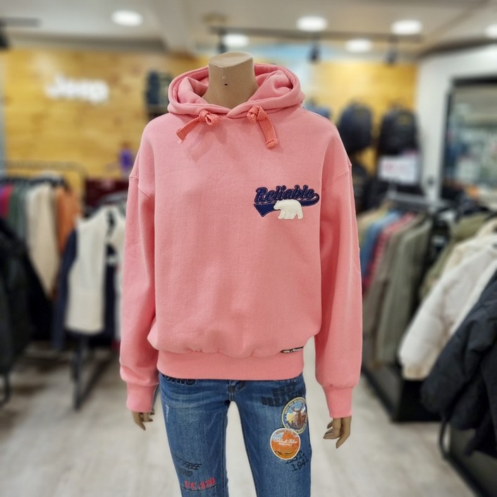 지프 불광점 70 할인 ﻿무난하게 매치하기 좋은 여성기모 오버핏 후드티 JM4THF067