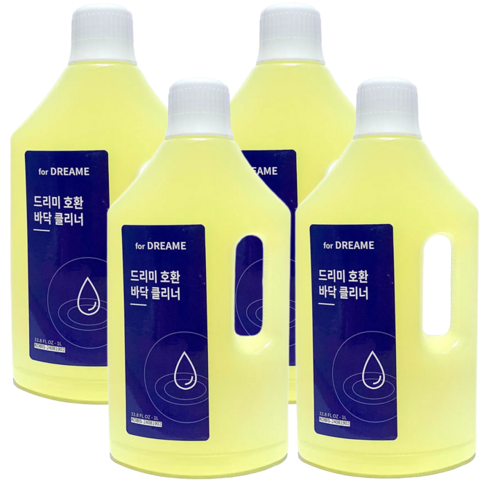 드리미 세제 세정제 세척액 클리너 호환 1L, 4개, 드림클리너