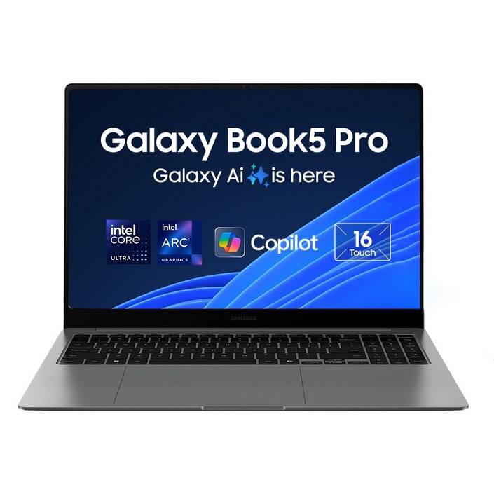 삼성전자 갤럭시북5 프로 H NT965XHWA51A 인텔 울트라5 애로우레이크 16인치 삼성 노트북 고해상도 터치 스크린 사무용 노트북 기업용 노트북 대학생 노트북, NT965XHWA51A, WIN11 Home, 16GB, 512GB, 그레이